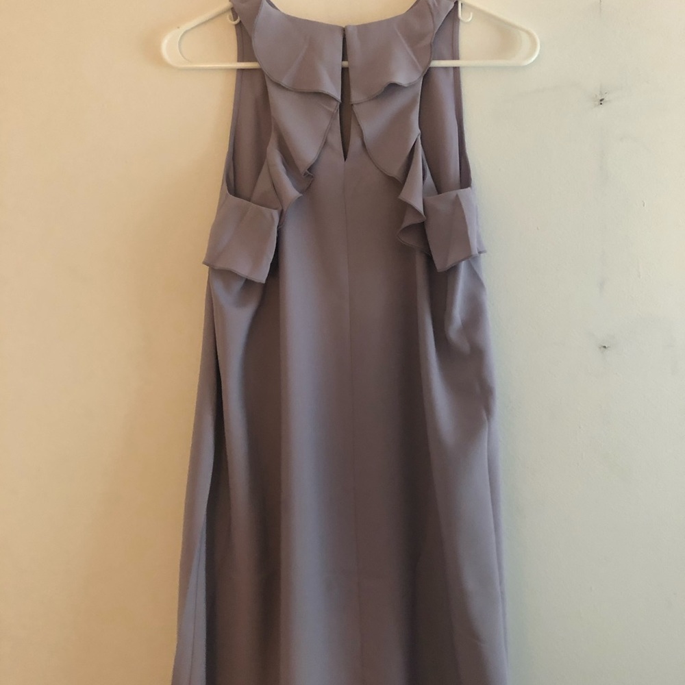 Loft Violet Swing Dress with Ruffles